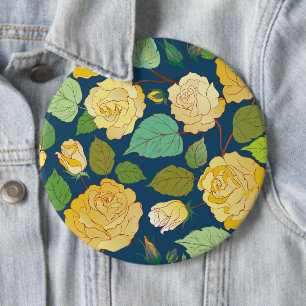 Roses 2 6 cm round badge