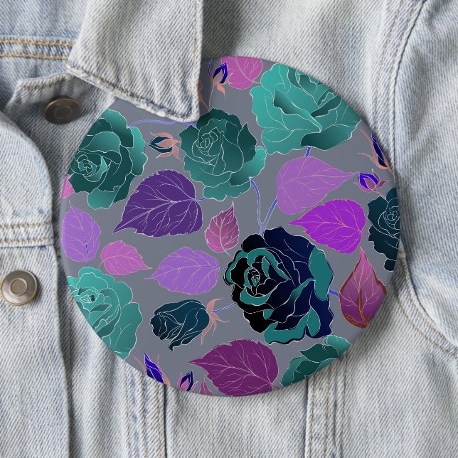 Roses 31 6 cm round badge (In Situ)