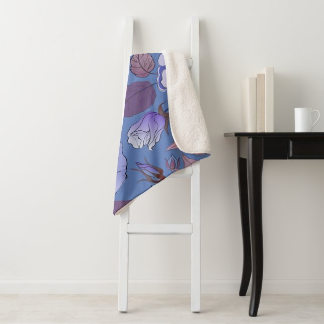 Roses 32 sherpa blanket (In Situ)