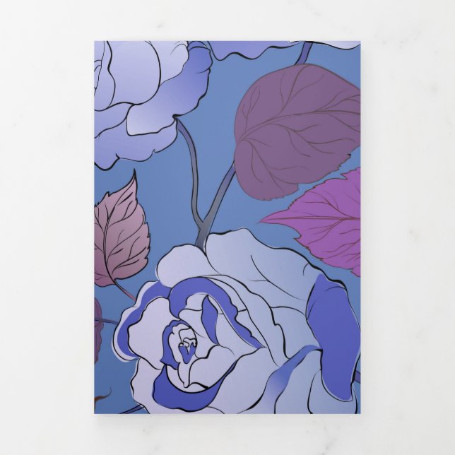Roses 32 Tri-Fold holiday card (Cover)