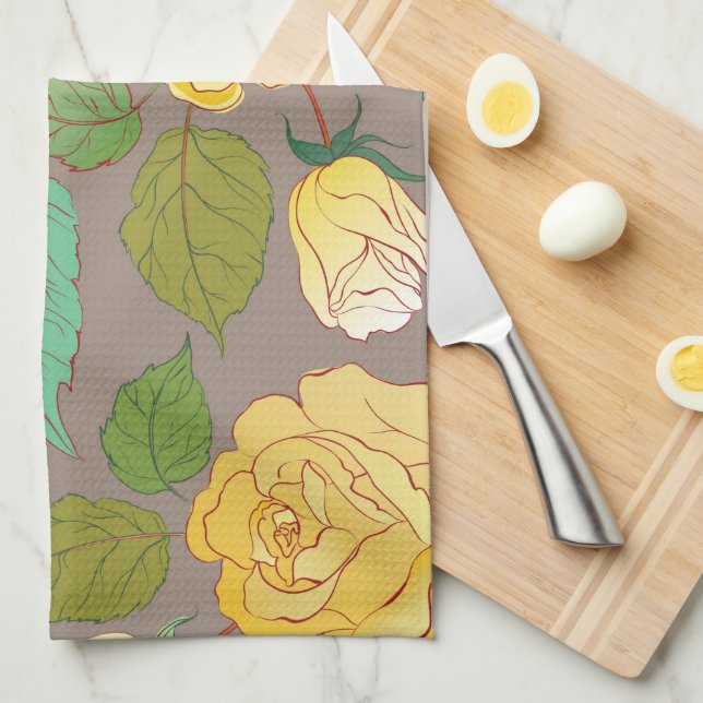 Roses 3 tea towel (Quarter Fold)