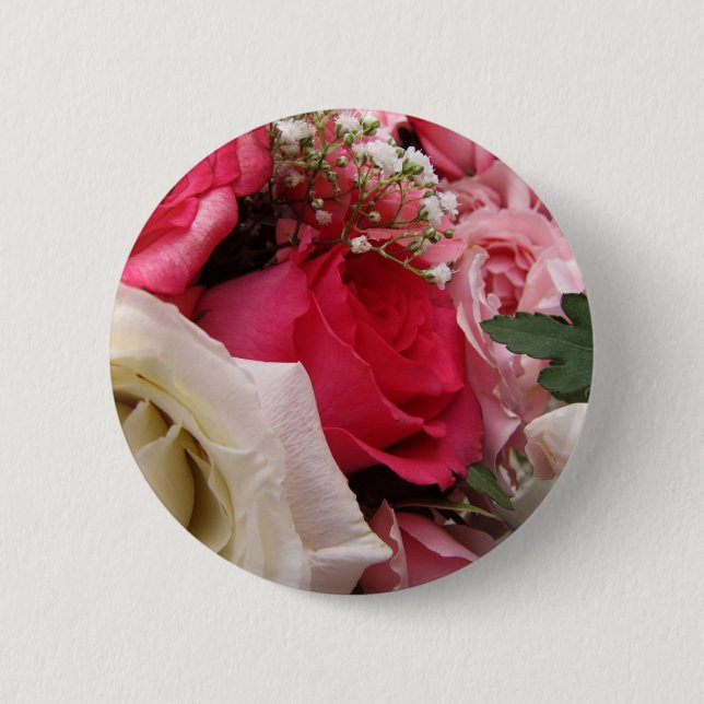Roses 6 Cm Round Badge (Front)