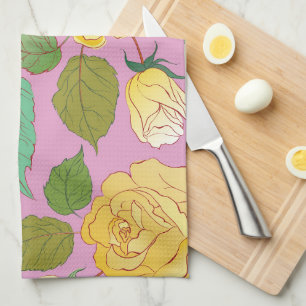 Roses 6 tea towel