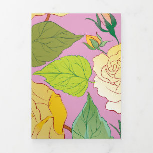 Roses 6 Tri-Fold holiday card