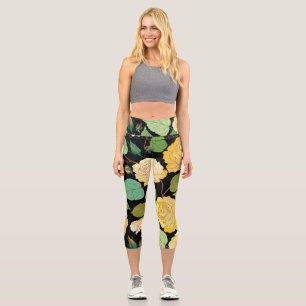 Roses 8 capri leggings