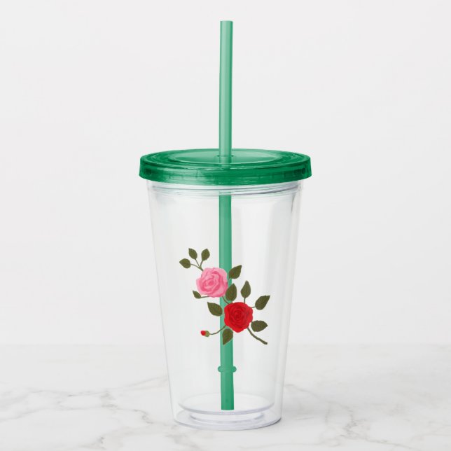 Roses Acrylic Tumbler (Front)