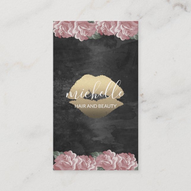 Roses and a Kiss Business Card (Front)