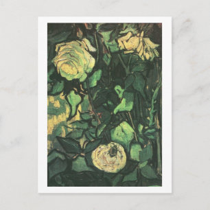 Roses and Beetle, Van Gogh Fine Art Postcard