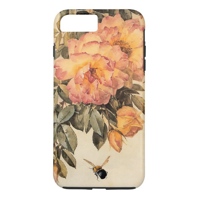 ‘Roses and Bumblebees’ by Paul de Longpré Case-Mate iPhone Case (Back)