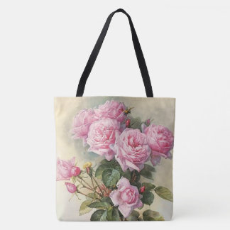 Roses and Bumblebees Paul de Longpre Fine Art Tote Bag