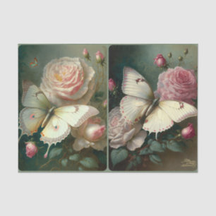 Roses and Butterflies Tissue Paper