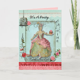 Roses and Cake Invitation Card