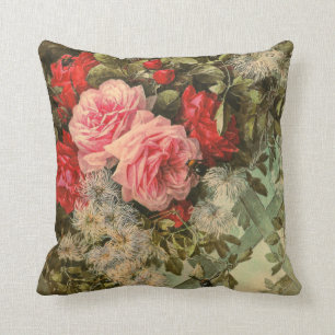 Roses and Clematis on a Trellis American MoJo Pill Cushion