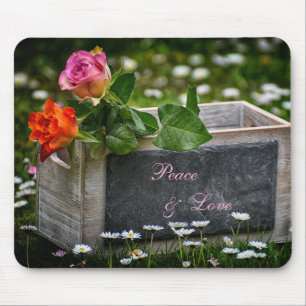 Roses and Daises Mouse Mat