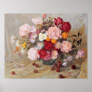 Roses and Daisies Poster