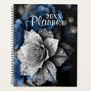 Roses and Dew Drops Floral Planner