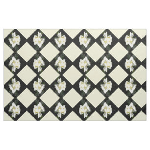 Roses and diamonds fabric