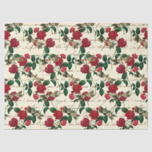 Roses and Dragonflies (Design 18) Tissue Paper