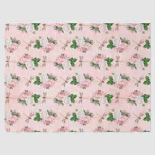 Roses and Dragonflies (Design 2) Tissue Paper