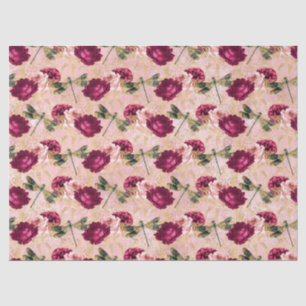 Roses and Dragonflies (Design 4) Tissue Paper