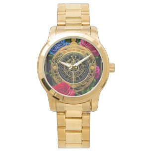 Roses and Gold Filigree Watch