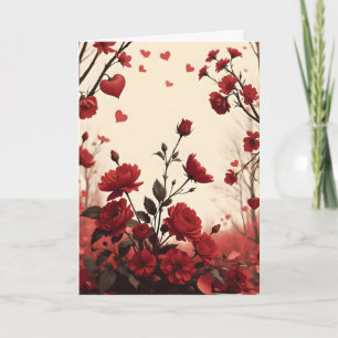 Roses and Hearts Valentine's Day Card