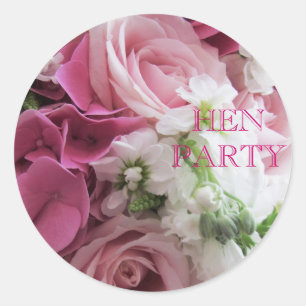 Roses and Hydrangeas Hen Party Do Stickers