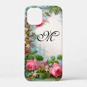 ROSES  AND JASMINES FLORAL MONOGRAM iPhone 12 MINI CASE