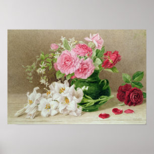 Roses and Lilies Poster