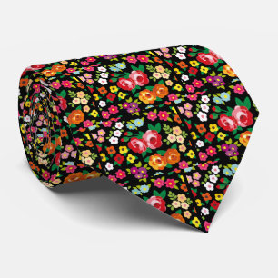 Roses and Little Flowers Tie