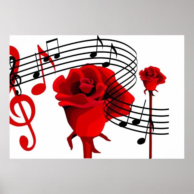 Roses and  Love Music Poster (Front)