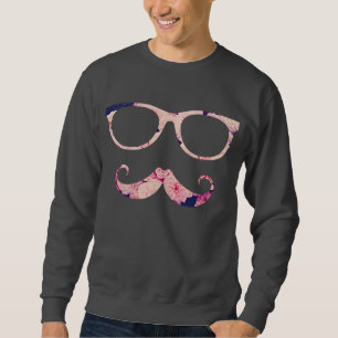 Roses and moustache sweatshirt