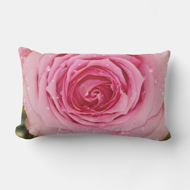 Roses and Pink Dogwoods Lumbar Cushion (Front)