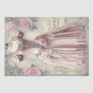 Roses and Sewing Ephemera Pattern Tissue Paper