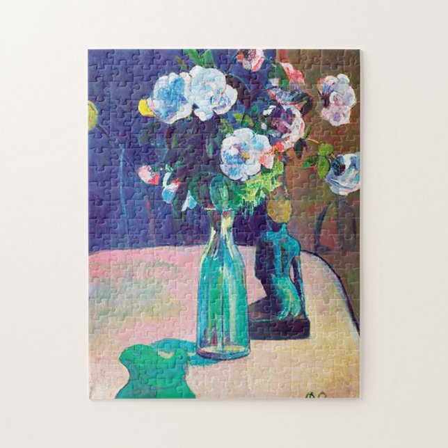 Roses and Statuette, Gauguin Jigsaw Puzzle (Vertical)