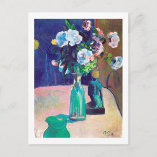 Roses and Statuette, Gauguin Postcard
