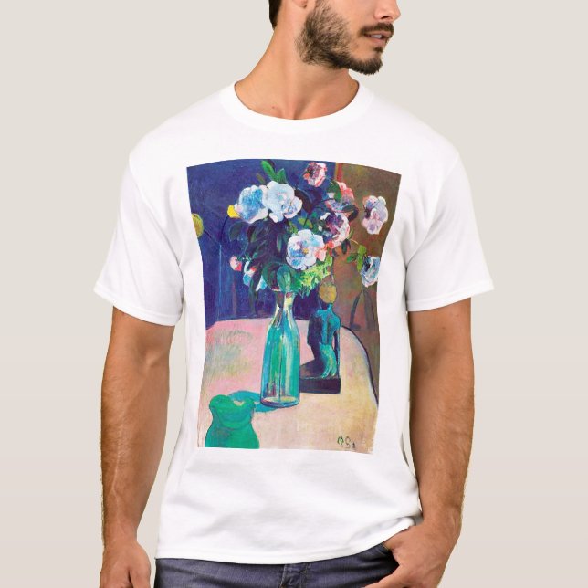 Roses and Statuette, Gauguin T-Shirt (Front)