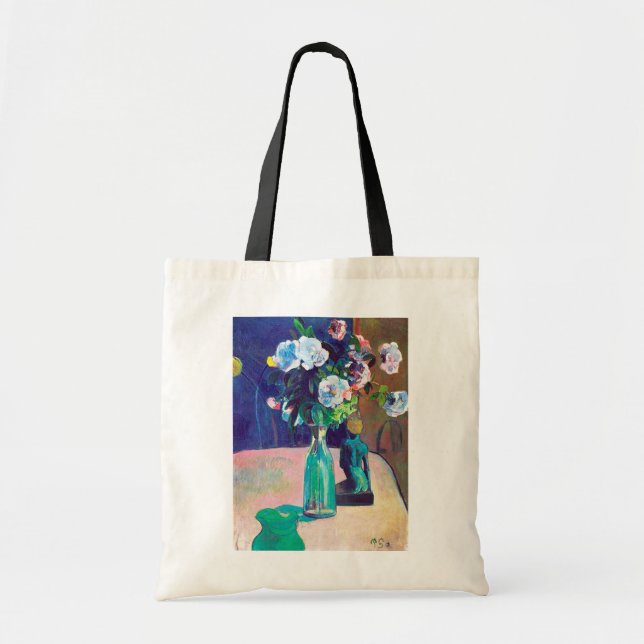 Roses and Statuette, Gauguin Tote Bag (Front)