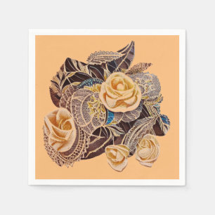 Roses and tips napkin