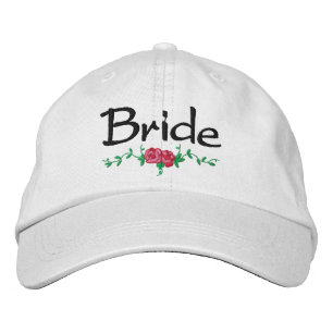 Roses and Vines Embroidered Bridal Wedding Cap