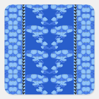 Roses And Waves Roses Square Sticker