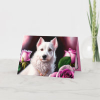 Roses And White Dog Collection