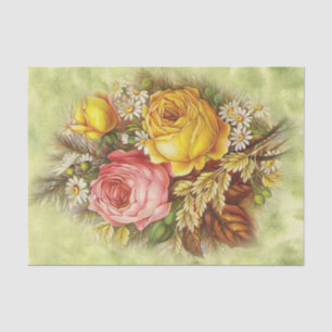 Roses and Wildflowers Bouquet Tissue Paper