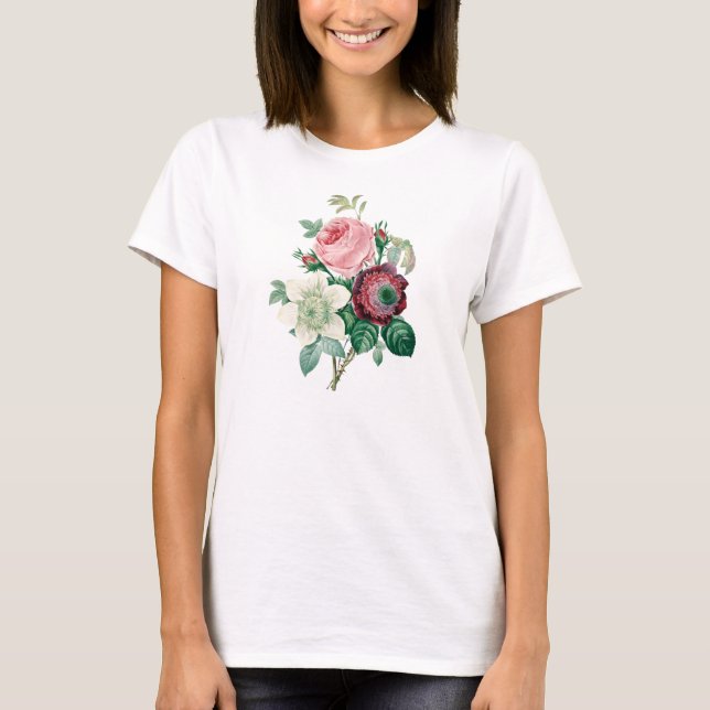 Roses anemones bouquet T-Shirt (Front)