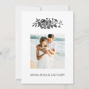 *~* Roses AR6 Victorian QR PHOTO RSVP Wedding Invitation