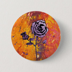 Roses are Purple 6 Cm Round Badge