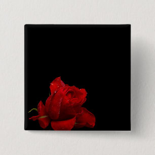 Roses Are Red 15 Cm Square Badge