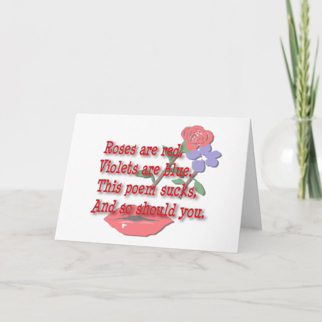 Roses Are Red...Blank Holiday Card (Front)