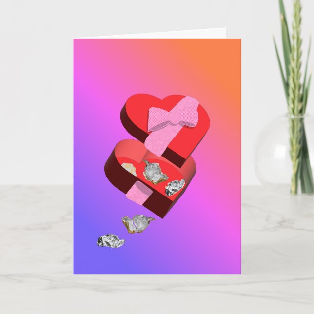 Roses are red, chocolates are gone card (Front)