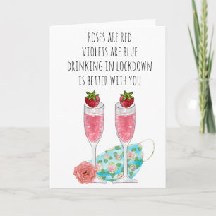 Roses Are Red Funny Lockdown Quarantine Card